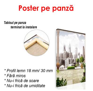 Постер - Вид на город, 60 x 90 см, Постер в раме, Города и Карты