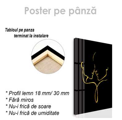 Poster - Features of love, 60 x 90 см, Framed poster on glass, Minimalism