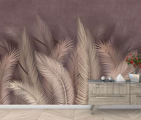 Fototapet - Frunze de palmier maro inchis