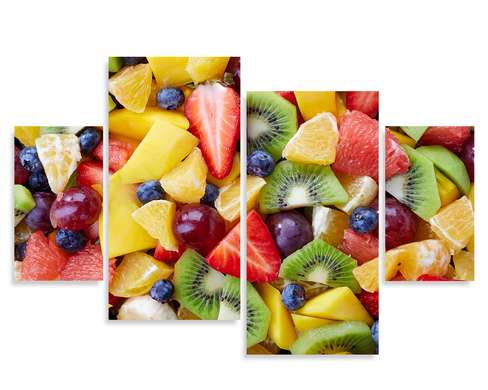 Tablou Pe Panza Multicanvas, Fructe proaspete, 180 x 108