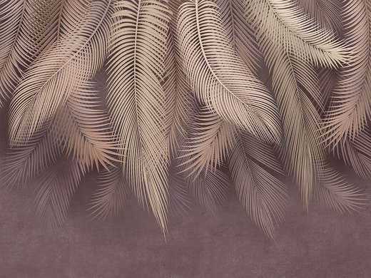 Фотообои - Темно-коричневые пальмовые листья