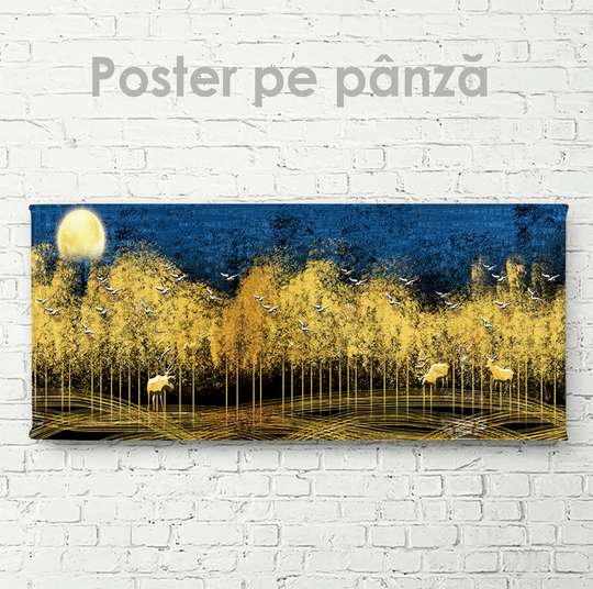 Постер - Панорамный пейсаж, 90 x 30 см, Холст на подрамнике
