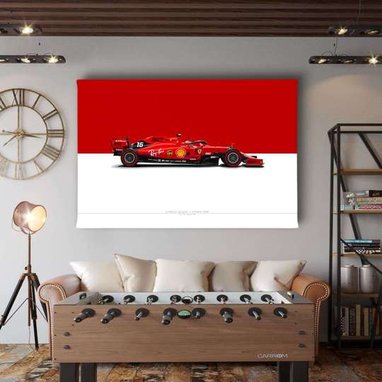 Poster, Formula 1 rosie, 60 x 30 см, Panza pe cadru