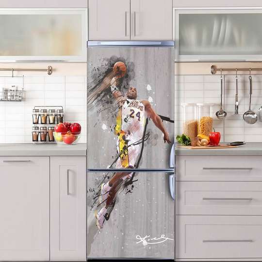 Stickere 3D pentru uși, Basketball, 60 x 90cm, Autocolant pentru Usi