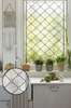 Window Privacy Film, Decorative stained glass window, geometry with rhombus, without colours, 60 x 90cm, Transparent