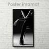 Poster - Woman in black heels, 50 x 150 см, Framed poster on glass, Nude