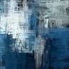 Wall Mural - Blue shades of paint in a square