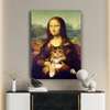 Poster - Mona Lisa with the cat, 30 x 45 см, Canvas on frame, Picturi