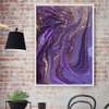 Framed Painting - Violet fluid art, 50 x 75 см