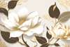 Modular picture, White flowers with brown leaves, 108 х 60