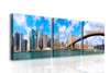 Tablou Pe Panza Multicanvas, Panorama Manhattanului de Jos, 135 x 45