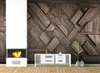 Wall Mural - Dark wooden patterns