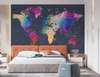 Wall mural - Colored world map