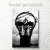 Poster - Illusion of deceit, 60 x 90 см, Framed poster on glass, Black & White