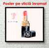 Poster - Scarlet lipstick, 40 x 40 см, Canvas on frame, Minimalism