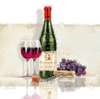 Poster - Sticla de vin cu un pahar pe masa, 100 x 100 см, 90 x 60 см, Poster înrămat, Provence