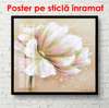 Постер - Белый цветок, 100 x 100 см, Постер в раме, Прованс