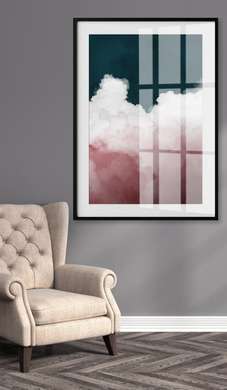 Poster - Cerul roz, 30 x 45 см, Panza pe cadru