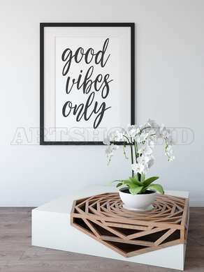 Poster - Only positive, 30 x 45 см, Canvas on frame, Quotes