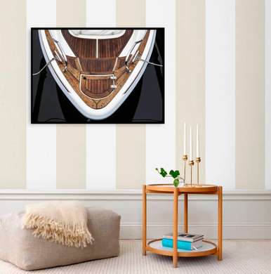 Poster - Ship top view, 90 x 60 см, Framed poster, Transport