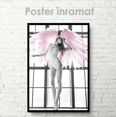 Poster - Aripile roz, 30 x 45 см, Panza pe cadru, Nude