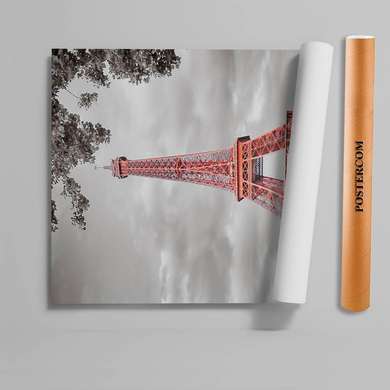 3D door sticker, Eiffel Tower, 60 x 90cm, Door Sticker