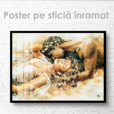 Постер - Поцелуи, 45 x 30 см, Холст на подрамнике
