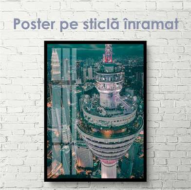Poster - Turnul TV de sus, 30 x 45 см, Panza pe cadru