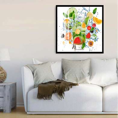 Poster - Paharul cu fructe, 100 x 100 см, Poster înrămat, Alimente și Băuturi