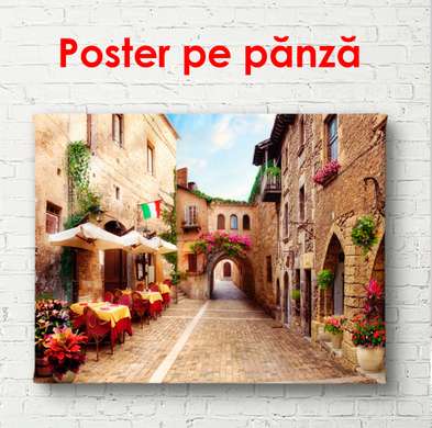 Poster - Ancient courtyard, 90 x 60 см, Framed poster, Nature