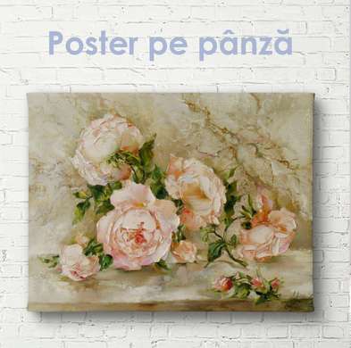 Постер - Нежность трепетных цветов, 45 x 30 см, Холст на подрамнике