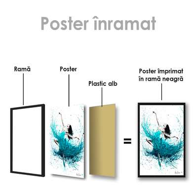 Poster - Dansul, 60 x 90 см, Poster inramat pe sticla