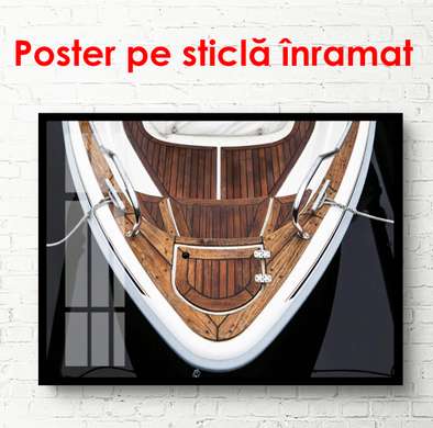 Постер - Корабль вид сверху, 90 x 60 см, Постер в раме, Транспорт