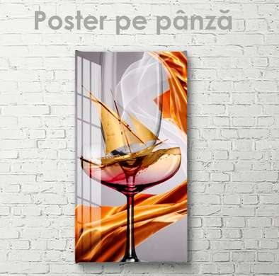 Poster - Marea în pahar, 45 x 90 см, Poster inramat pe sticla