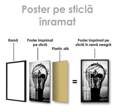 Постер - Иллюзия обмана, 60 x 90 см, Постер на Стекле в раме, Черно Белые