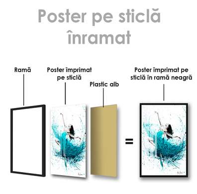 Poster - Dansul, 60 x 90 см, Poster inramat pe sticla