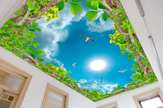 Фотообои - Зеленая арка с видом на небо