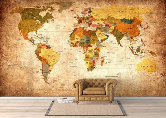 Wall Mural - Brown color map.