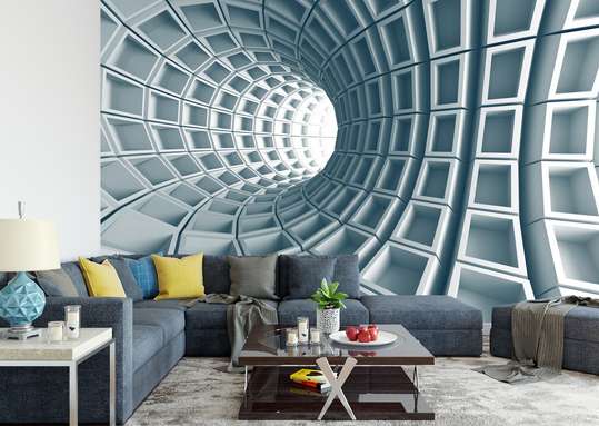 3D Wallpaper - Blue tunnel