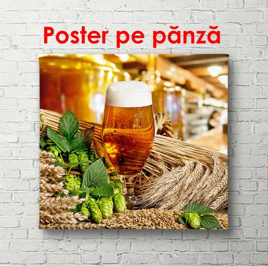 Постер - Холодное пиво, 100 x 100 см, Постер в раме