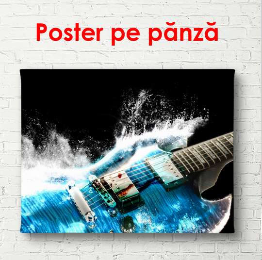 Poster, Chitara albastră, 90 x 60 см, Poster înrămat