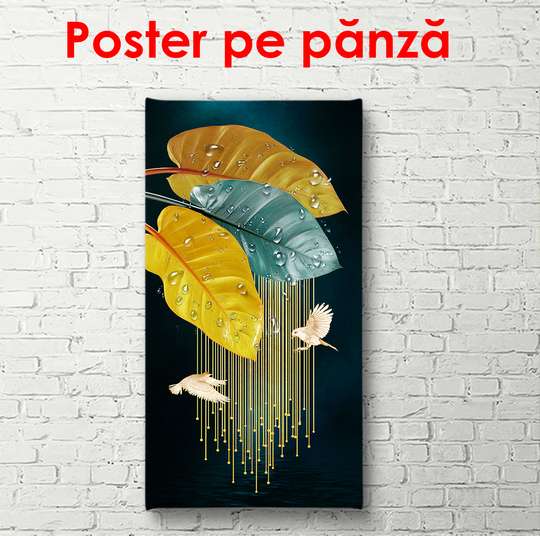 Постер - Капли дождя, 45 x 90 см, Постер в раме
