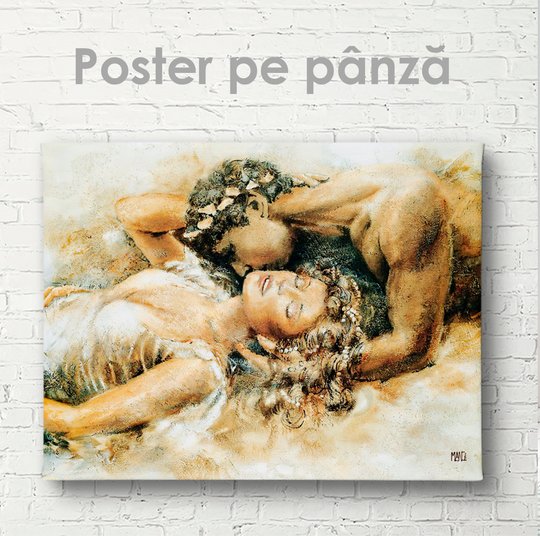 Poster,Săruturile, 45 x 30 см, Panza pe cadru