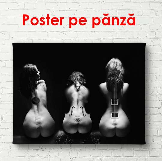 Poster - Girls guitars, 90 x 60 см, Framed poster