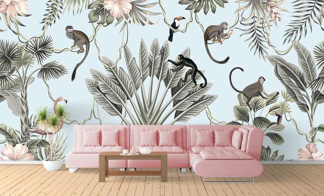 Wall Mural - Paradise jungle, seamless pattern