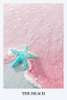 Постер - Фламинго-ракушки-пляж, 40 x 60 см, Постер на Стекле в раме, Наборы