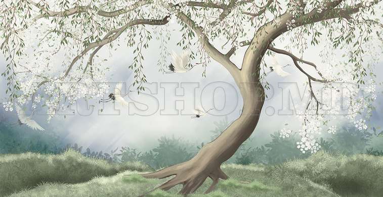 Wall mural - The tree and the birds