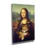 Poster - Mona Lisa cu pisica, 60 x 90 см, Poster inramat pe sticla, Picturi