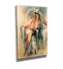 Постер - Гламурная леди в шляпе с кошкой, 60 x 90 см, Постер на Стекле в раме, Живопись