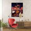 Poster - Tour Eiffel And Night Fireworks, 30 x 45 см, Canvas on frame, Maps and Cities